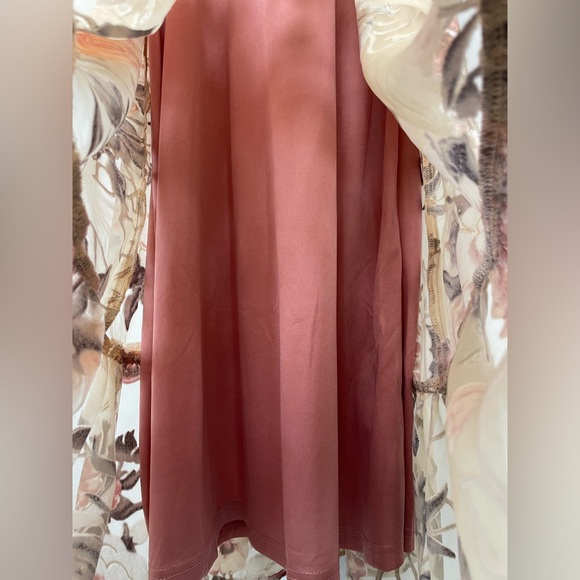 Lulus Blush Pink Burnout Velvet Floral Midi Corset Dress Women size Medium - Picture 10 of 12